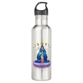 Flor de vida, chakra, diosa v2 botella de agua
