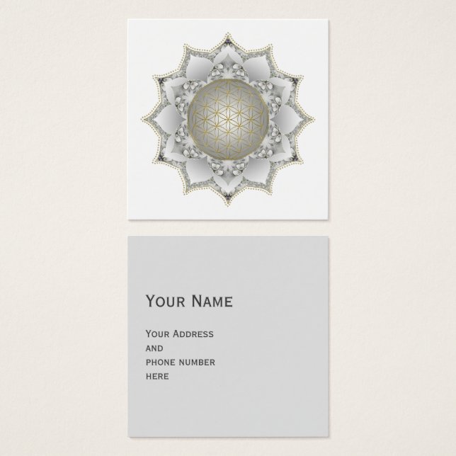 Flor De Vida - Flores Mandala 1 (Anverso y reverso)