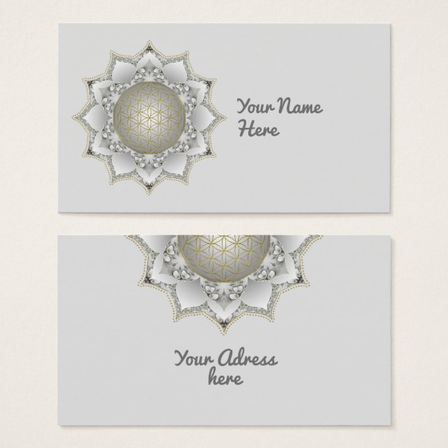 Flor De Vida - Flores Mandala 1 (Anverso y reverso)