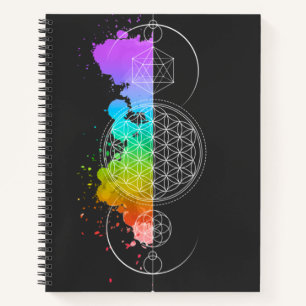 Flor de vida - Geometría sagrada - Luna - Cuaderno