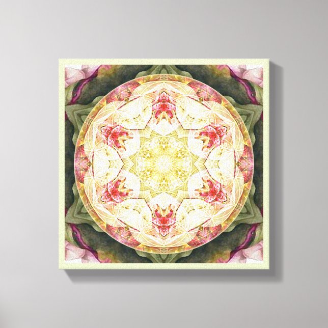 Flor de vida Mandala 6 impresión de lienzo envuelt (Anverso)