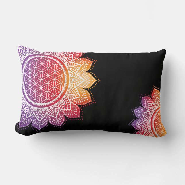 Flor de vida | Mandala | almohada (Anverso)