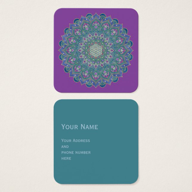 Flor De Vida - Mandala Estilo India 1 (Anverso y reverso)