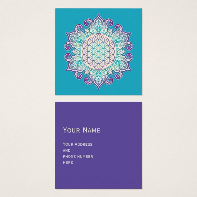 Flor de vida - Mandala india 2 (Anverso y reverso)