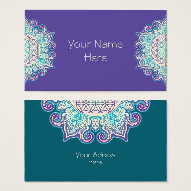 Flor de vida - Mandala india 2 (Anverso y reverso)