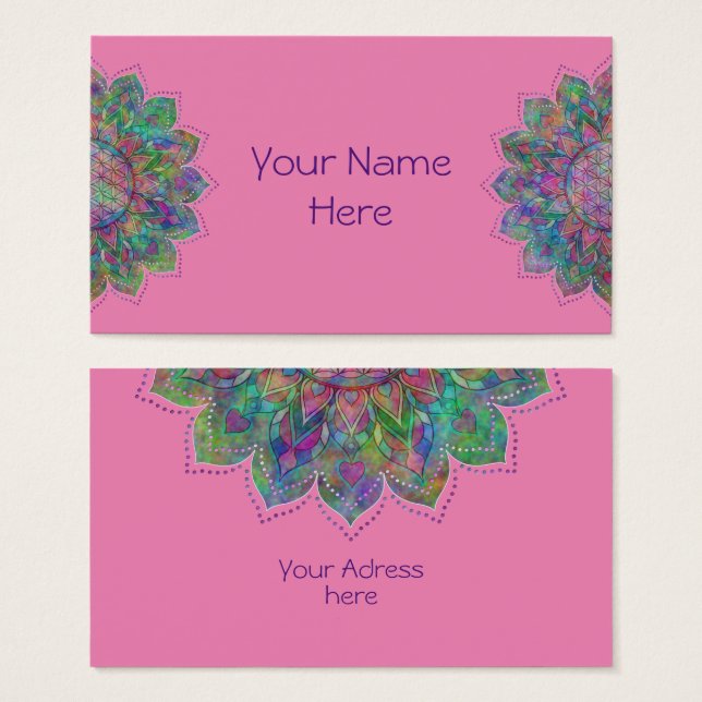 Flor de vida - Mandala india 7c (Anverso y reverso)