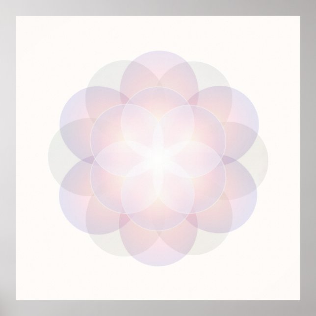 Flor de vida Mandala Meditación de arte (Frente)