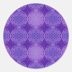 Flor de vida - patrón de sello - púrpura