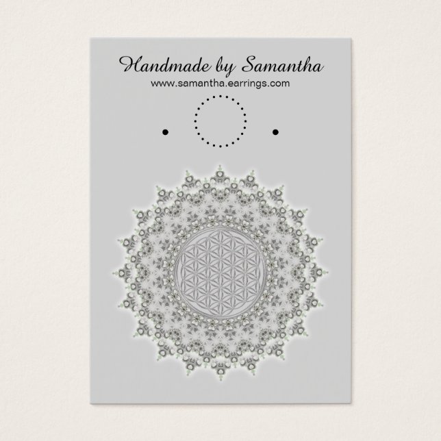Flor de vida - verde gris Mandala (Frente)