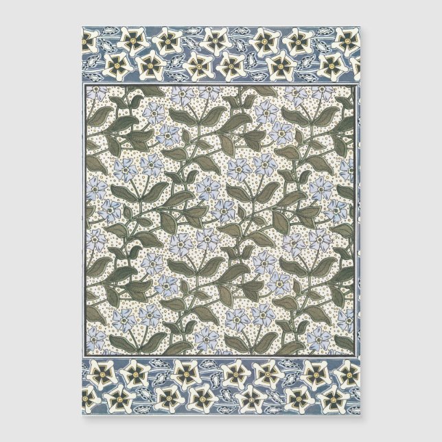 Flor de Vinca de Verano Arte Nuevo Botánico (Anverso)