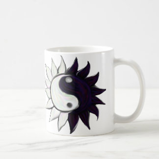 Flor de Yin-Yang con cita en la taza