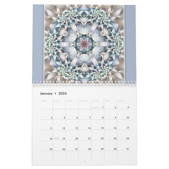 Flor del calendario 2015 de la mandala de la vida (Jan 2026)
