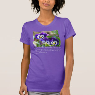 Flor del pensamiento y camiseta del personalizable