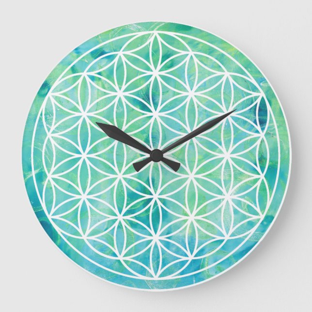 Flor del reloj de pared de la turquesa 1702815 de (Anverso)