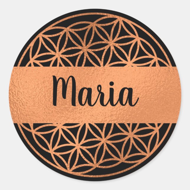 Flor editable de la vida pegatinas de geometría sa (Anverso)