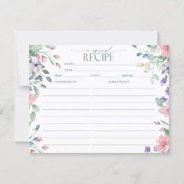 Flor elegante de jardín rosa | Tarjetas de receta