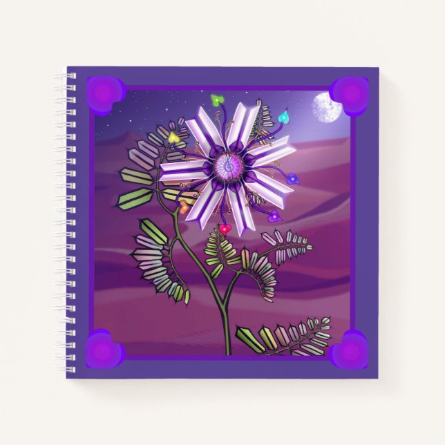 Flor en el cuaderno del desierto (Anverso)