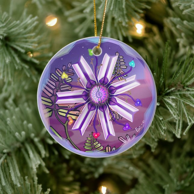 Flor en el ornamento de cerámica del desierto (Árbol)