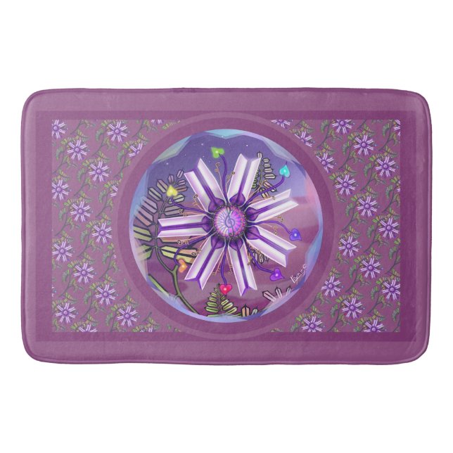 Flor en la alfombra de baño del desierto (Anverso)