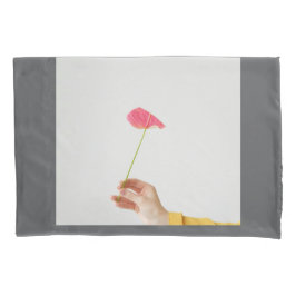 "Flor en la cubierta del almohada de mano
