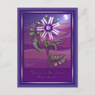 Flor en la postal del desierto