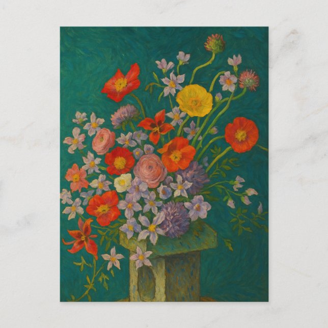 Flor en la postal del florero (Anverso)