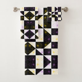 flor en patrón monocromo de chequeo estético