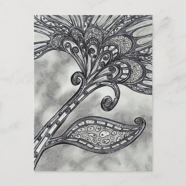 Flor espacial de carbono 4 postal (Anverso)