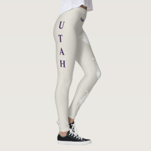 Flor Estatal Gray Utah Sego Lily Leggings