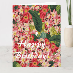 Flor Floral Botánica Plumeria Gran Tarjeta de Cump