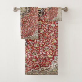 Flor floral roja estampado turco persa elegante