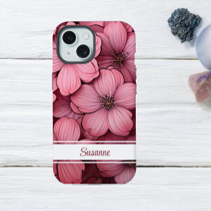 Flor floral rosa de personalizable