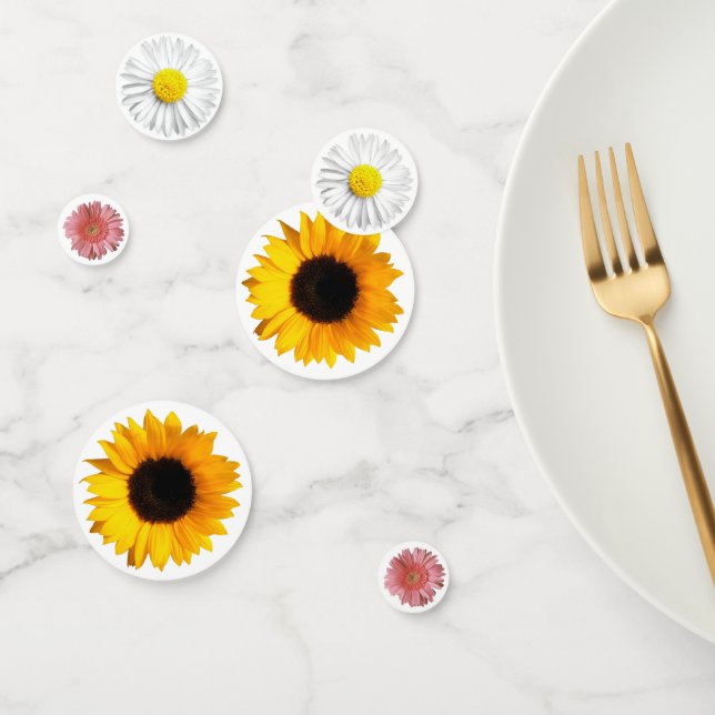 Flor florece en confetti (Grupo)