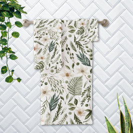 Flor Foliage acuarela Patrón floral sin foco