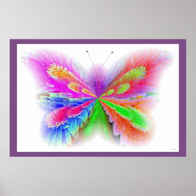 Flor fotográfica Resumen arte mariposa (Frente)