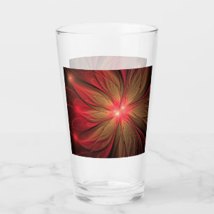 Flor fractal de fanatismo rojo