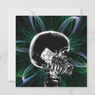 Flor Fractal de Rayos X Esqueleto de Teléfono Inte