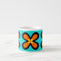 flor gráfica intrépida CaféOlé 6oz. taza del café