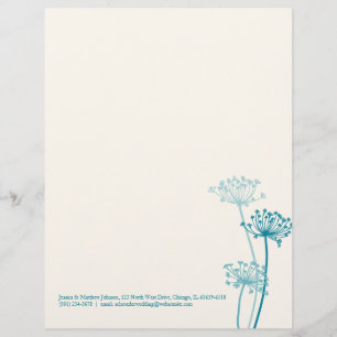 Flor gráfica moderna de vaca parsley membrete