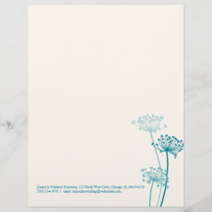 Flor gráfica moderna de vaca parsley membrete