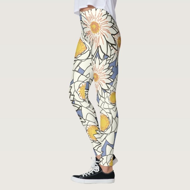 flor grande de las mujeres leggings zazzle (Izquierda)