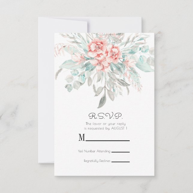 Flor Greenery de suave primavera verano RSVP respu (Anverso)