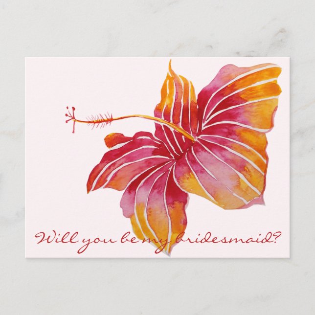 Flor hawaiana será mi tarjeta postal de dama de ho (Anverso)