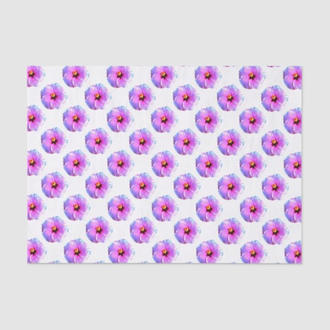Flor hermosa rosa papel de seda blanco de 10lb (Anverso)