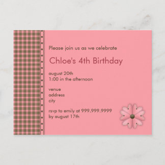 Flor ・ Invitación de cumpleaños