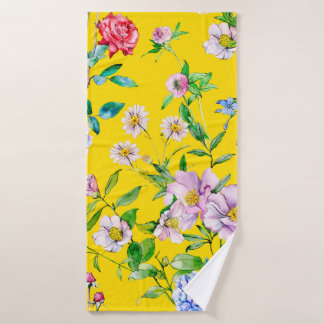 Flor jardín acuarela patrón de ilustracion