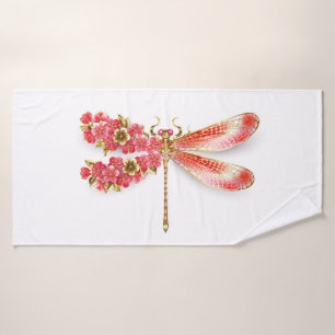 Flor libélula con sakura de joyas