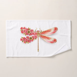 Flor libélula con sakura de joyas