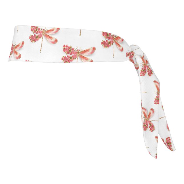 Flor libélula con sakura de joyas (Girar 90)