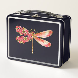 Flor libélula con sakura de joyas